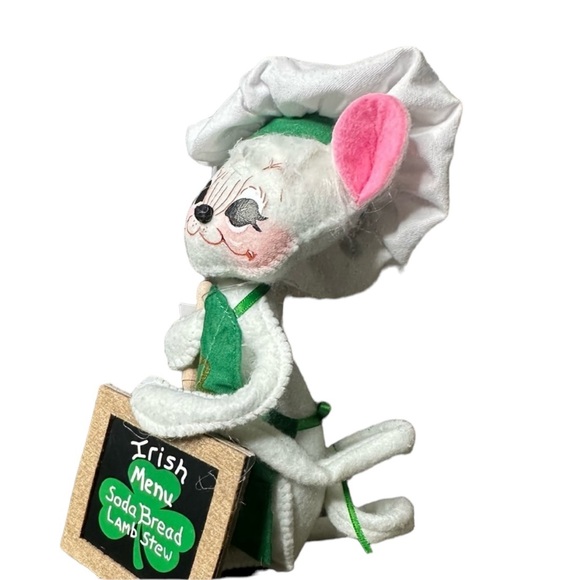 Annalee Dolls /  / St. Patrick's Day / 6” Irish Chef Mouse - Picture 3 of 11